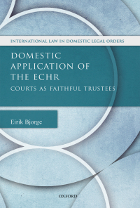 Imagen de portada: Domestic Application of the ECHR 9780191061325