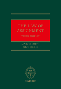 Cover image: The Law of Assignment 3rd edition 9780198748434