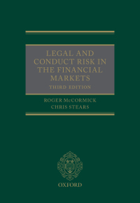Cover image: Legal and Conduct Risk in the Financial Markets 3rd edition 9780198749271