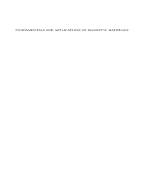 صورة الغلاف: Fundamentals and Applications of Magnetic Materials 9780199570447