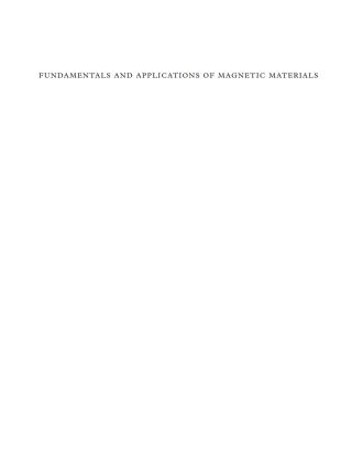 Cover image: Fundamentals and Applications of Magnetic Materials 9780199570447
