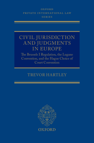 Omslagafbeelding: Civil Jurisdiction and Judgments in Europe 9780191067785