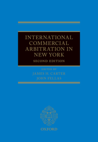 Cover image: International Commercial Arbitration in New York 2nd edition 9780198753483