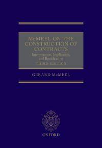 Cover image: McMeel on The Construction of Contracts 3rd edition 9780191071409
