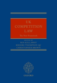 Cover image: UK Competition Law 1st edition 9780198757245