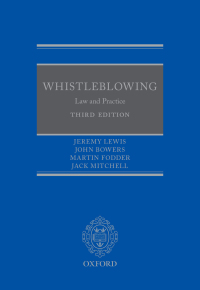 Cover image: Whistleblowing 3rd edition 9780198788034