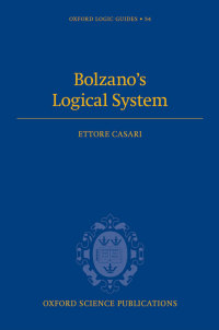 Cover image: Bolzano's Logical System 9780198788294