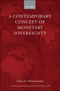 Omslagafbeelding: A Contemporary Concept of Monetary Sovereignty 9780199680740