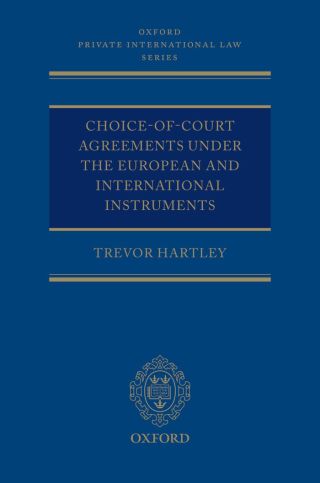 Cover image: Choice-of-court Agreements under the European and International Instruments 9780199218028