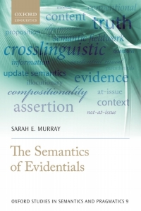 Cover image: The Semantics of Evidentials 1st edition 9780199681570