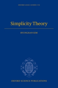 صورة الغلاف: Simplicity Theory 9780198567387