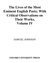 Immagine di copertina: Samuel Johnson's Lives of the Poets 1st edition 9780199284801