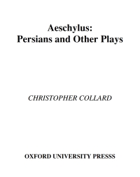 Omslagafbeelding: Aeschylus: Persians and Other Plays 1st edition 9780198149682