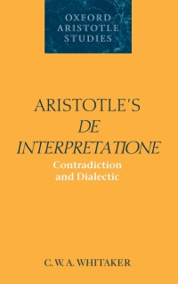 Cover image: Aristotle's De Interpretatione 9780198236191