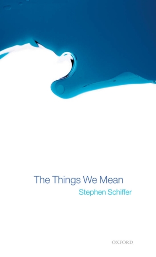Imagen de portada: The Things We Mean 9780198241089