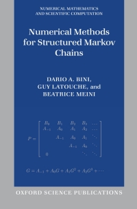 Imagen de portada: Numerical Methods for Structured Markov Chains 9780198527688