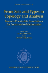 Cover image: From Sets and Types to Topology and Analysis 1st edition 9780198566519