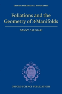 Immagine di copertina: Foliations and the Geometry of 3-Manifolds 9780198570080