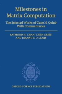صورة الغلاف: Milestones in Matrix Computation 1st edition 9780199206810