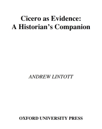 صورة الغلاف: Cicero as Evidence 9780199216444