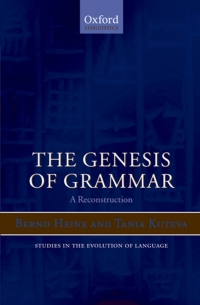 Cover image: The Genesis of Grammar 9780199227778