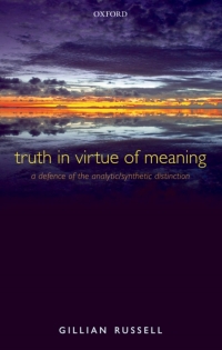 صورة الغلاف: Truth in Virtue of Meaning 9780199232192