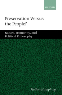 Imagen de portada: Preservation Versus the People? 9780199242672