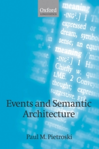 Immagine di copertina: Events and Semantic Architecture 9780199244317