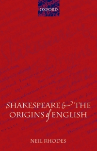 Cover image: Shakespeare and the Origins of English 9780199245727