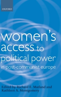 Imagen de portada: Women's Access to Political Power in Post-Communist Europe 1st edition 9780199246854