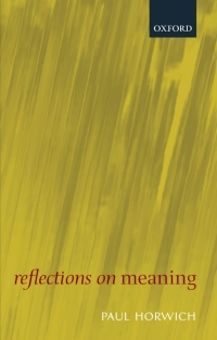 Cover image: Reflections on Meaning 1st edition 9780199251247