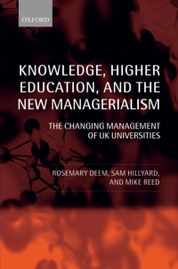 Imagen de portada: Knowledge, Higher Education, and the New Managerialism 9780199265909