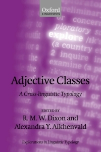 Cover image: Adjective Classes 1st edition 9780199270934
