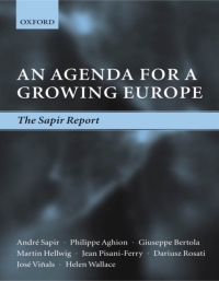 Cover image: An Agenda for a Growing Europe 9780199271481