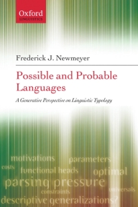 Cover image: Possible and Probable Languages 9780199274345