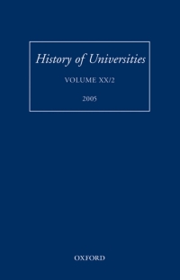 Cover image: History of Universities 9780199289288