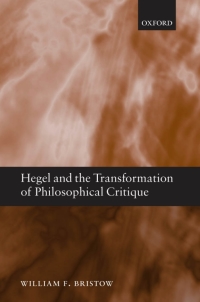 Imagen de portada: Hegel and the Transformation of Philosophical Critique 9780199645275