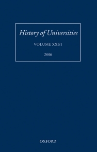 Immagine di copertina: History of Universities 1st edition 9780199297382