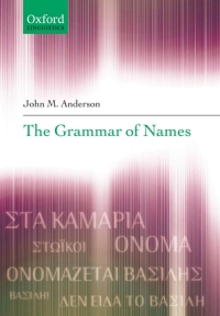 صورة الغلاف: The Grammar of Names 9780199533954