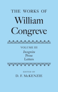 Imagen de portada: The Works of William Congreve 9780199297467