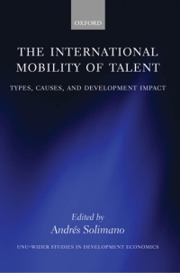 Cover image: The International Mobility of Talent 1st edition 9780199532605