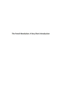 Cover image: The French Revolution: A Very Short Introduction 9780192853967