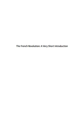 Cover image: The French Revolution: A Very Short Introduction 9780192853967