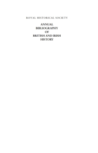 Omslagafbeelding: Royal Historical Society Annual Bibliography of British and Irish History: Publications of 1999