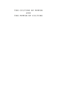Cover image: The Culture of Power and the Power of Culture 9780198227458