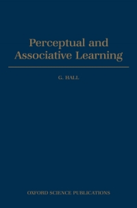 Cover image: Perceptual and Associative Learning 9780198521822