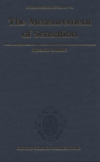 Cover image: The Measurement of Sensation 9780198523420
