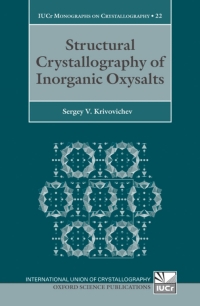 Immagine di copertina: Structural Crystallography of Inorganic Oxysalts 9780199213207