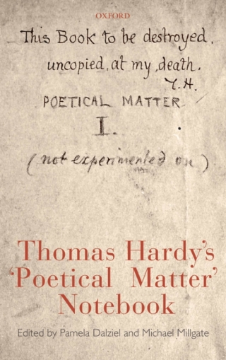 Cover image: Thomas Hardy's 'Poetical Matter' Notebook 1st edition 9780199228492