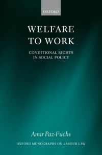 Cover image: Welfare to Work 9780199237418